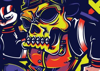 SWG Urban Skull part 2 vector t-shirt design template