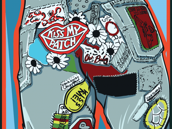 Kick my patch vector t shirt design for download