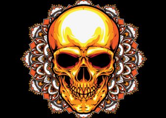 Mandala Skull t shirt design for purchase