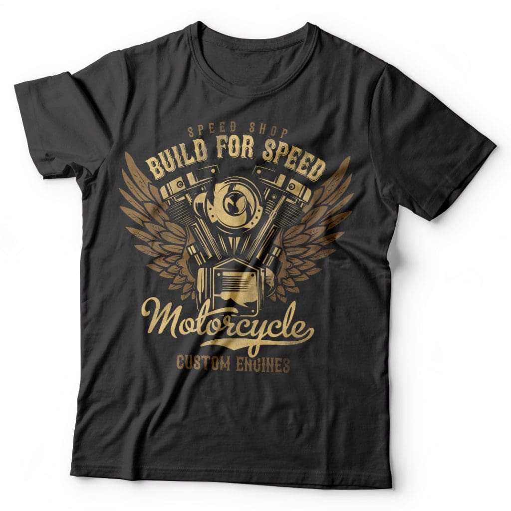 Motorcycle engine tshirt designs for merch by amazon