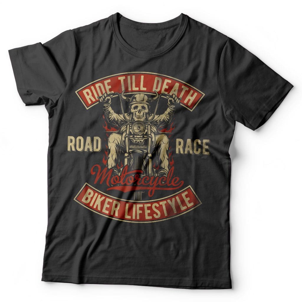 Biker lifestyle tshirt design for sale