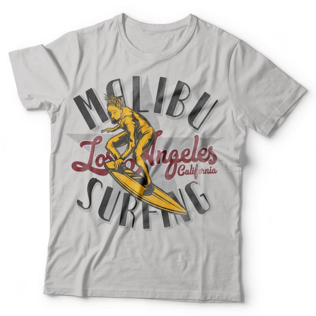 Malibu surfing buy t shirt design