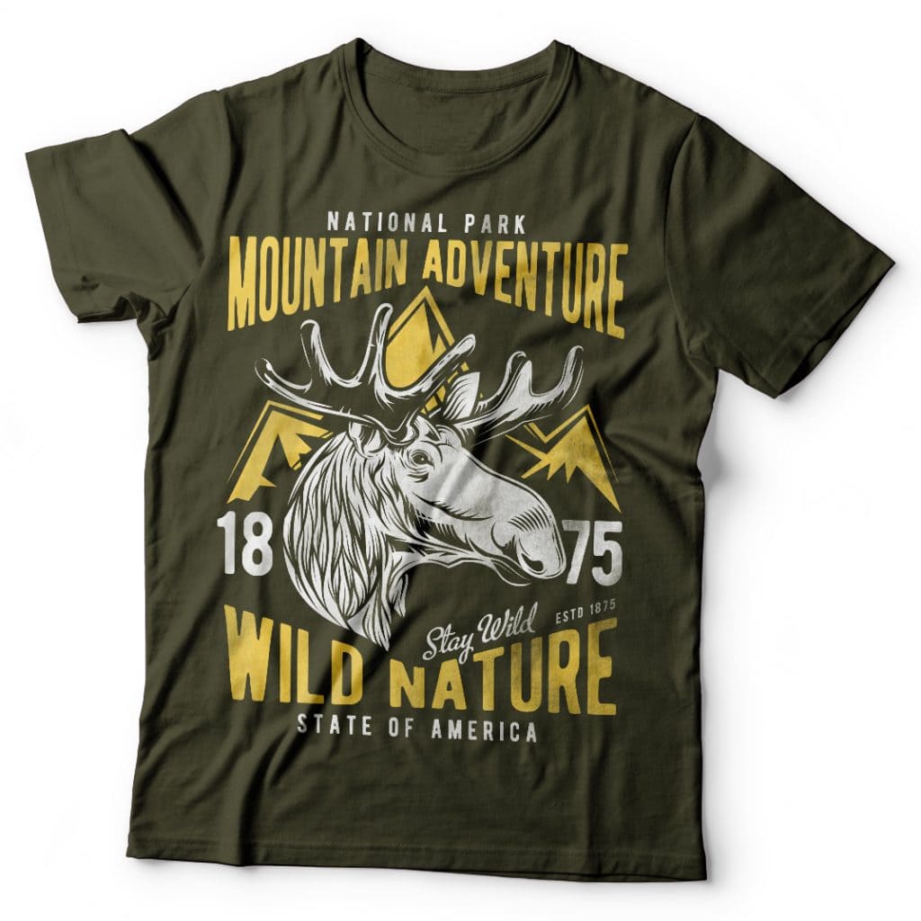 Wild nature t-shirt designs for merch by amazon