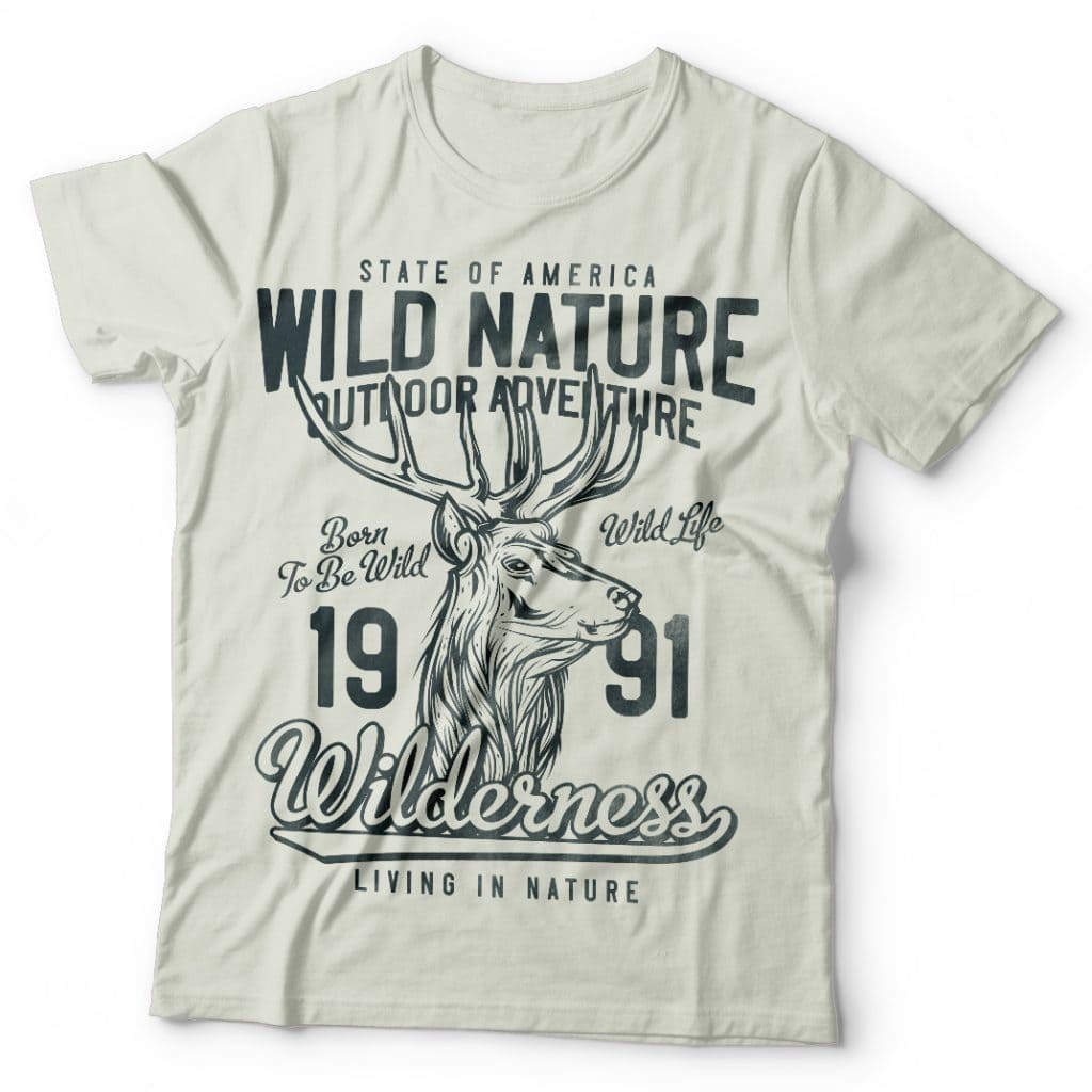 Wilderness t shirt designs for printify