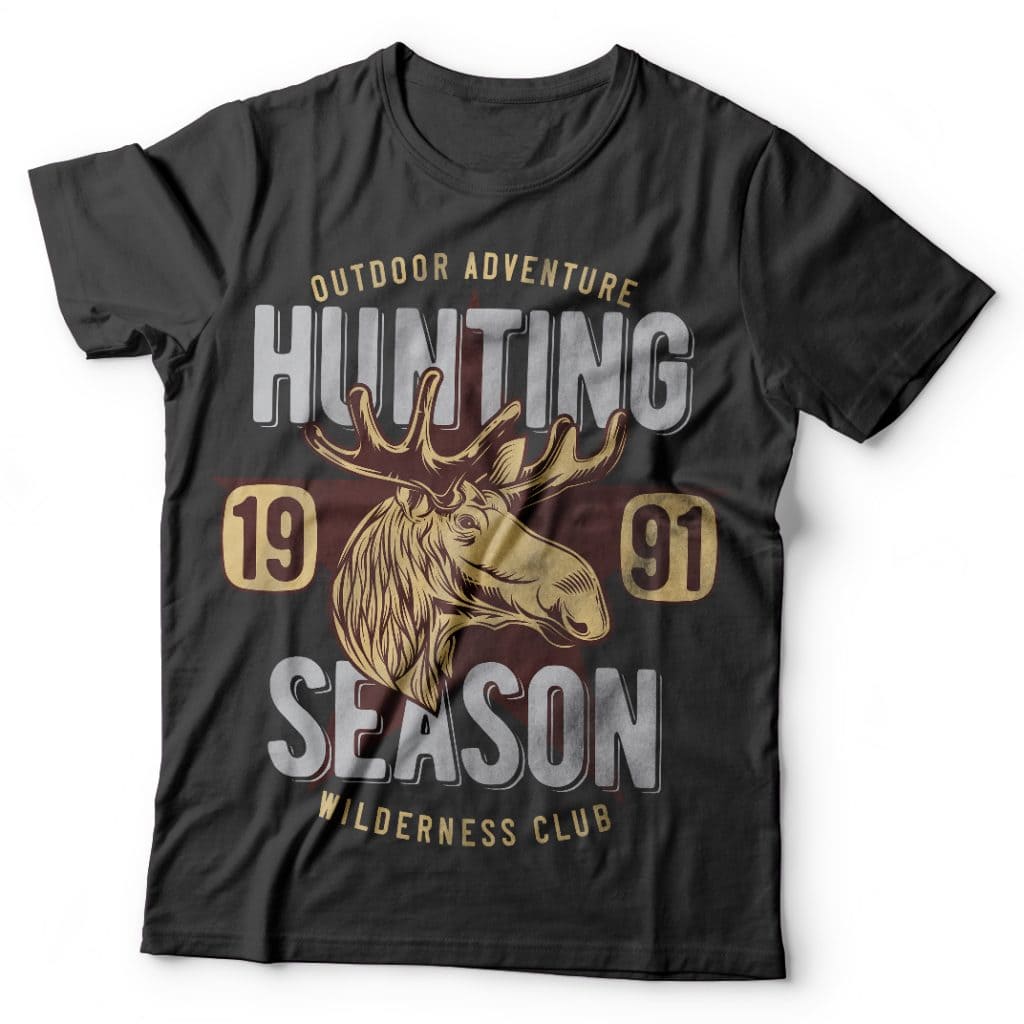 Hunting season t shirt designs for printify