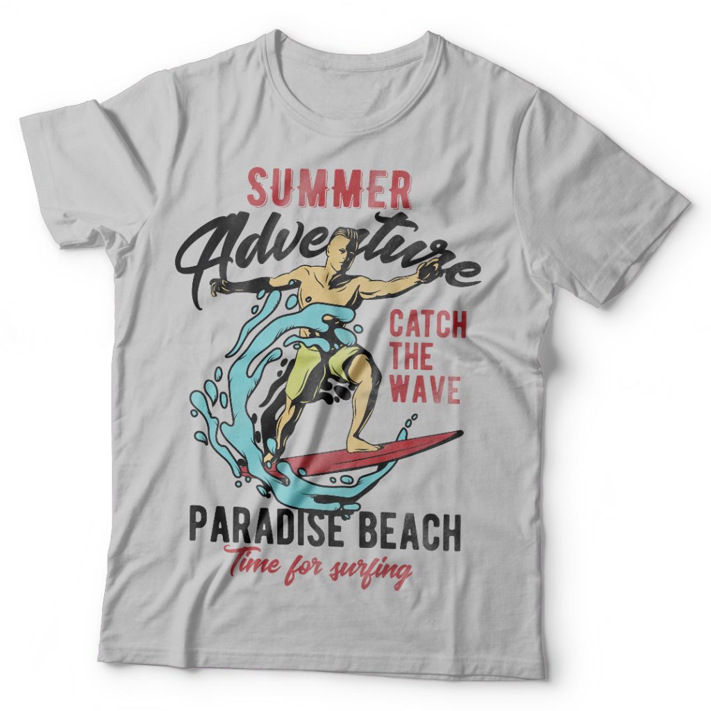 Summer adventure t shirt designs for printify