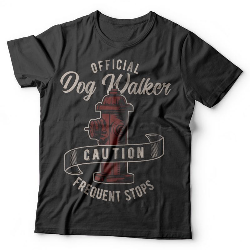 Official dog walker tshirt factory