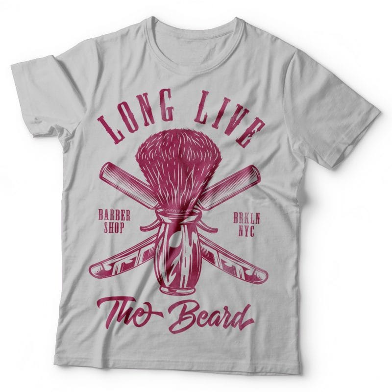 Long live the beard t shirt designs for printful