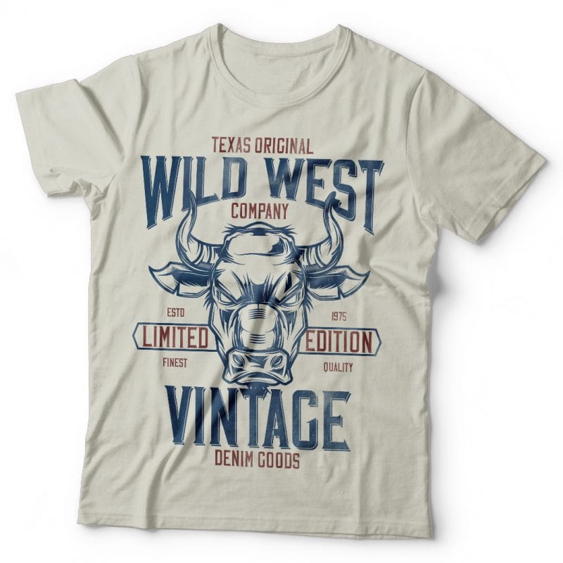 Wild west vintage denim tshirt-factory.com