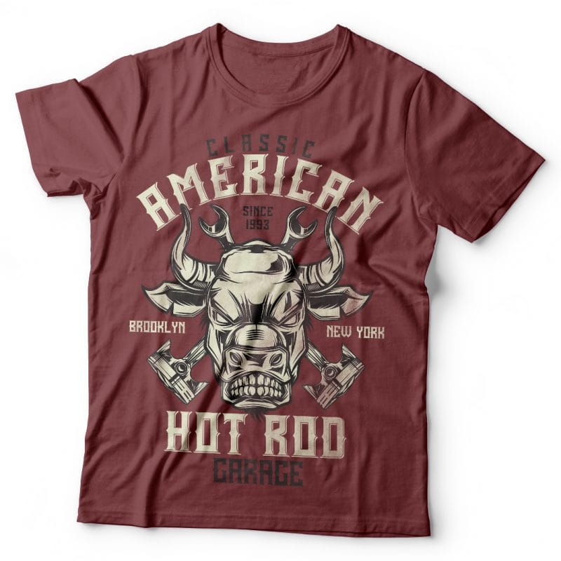 Hot rod garage t shirt designs for sale