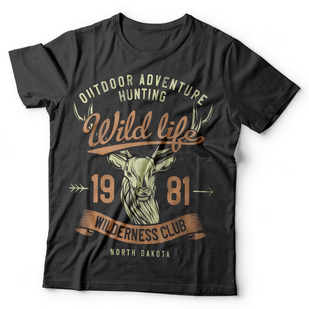 Wild life hunting buy t shirt design