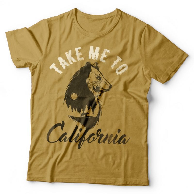 Take me to California vector shirt designs