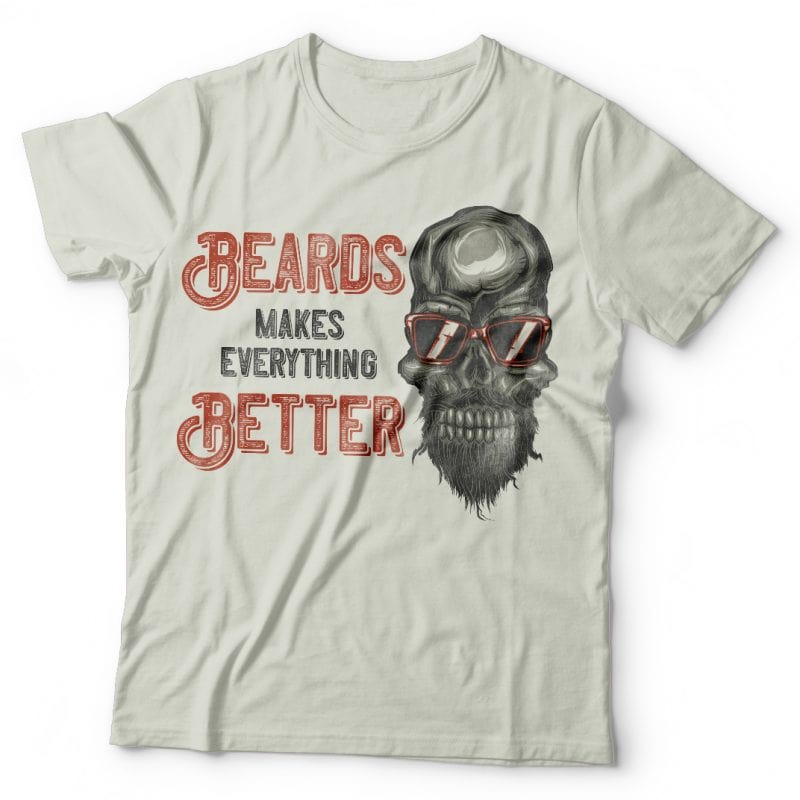 Beard vector shirt designs