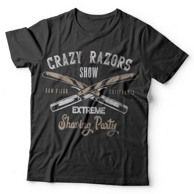 Extreme shaving party vector shirt designs
