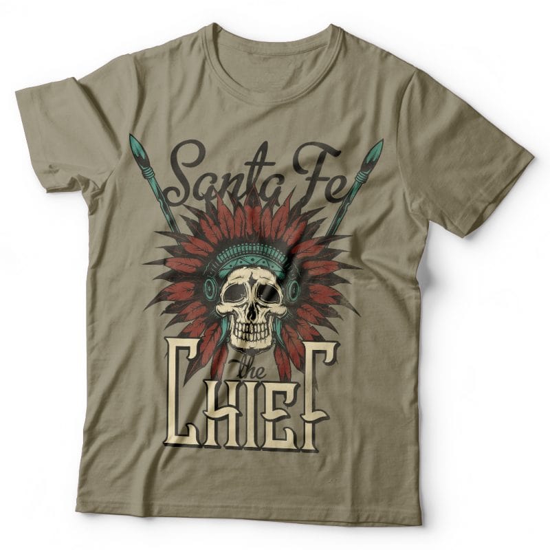 Santa Fe Chief tshirt designs for merch by amazon