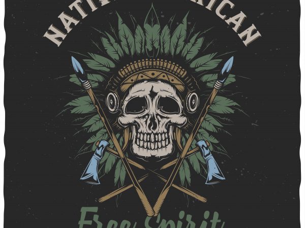 Native american vector t-shirt design