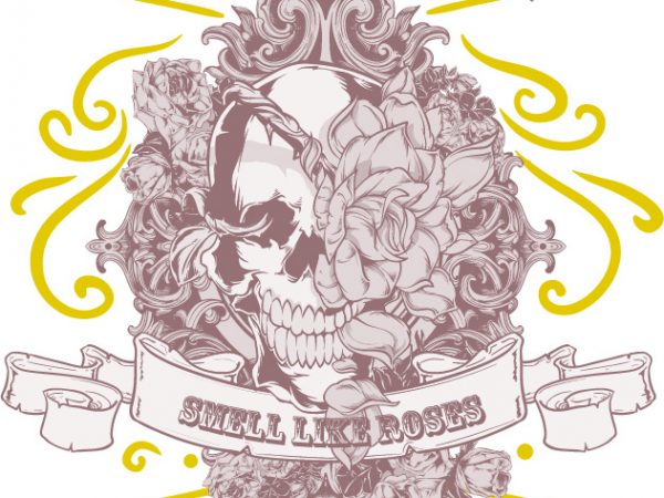 Smell like roses design for t shirt