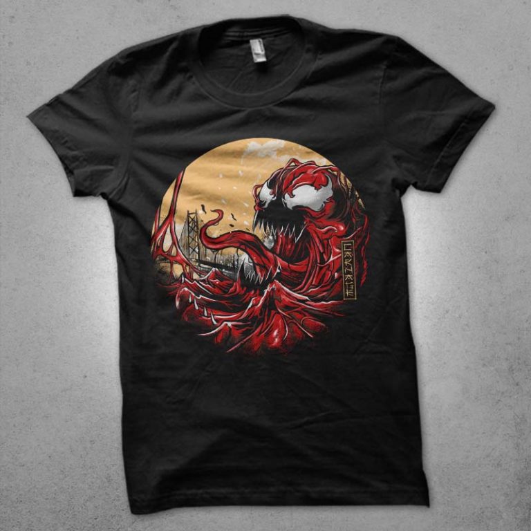 the great carnage print ready t shirt design - Buy t-shirt designs