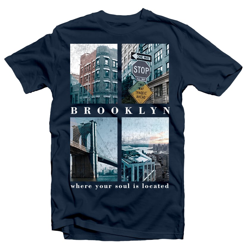 Brooklyn 4 Photos buy t shirt design