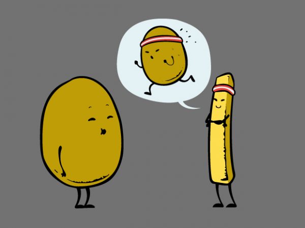 French potato vector shirt design