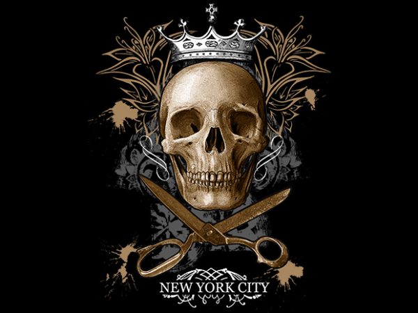 Skull scsisor new york buy t shirt design artwork