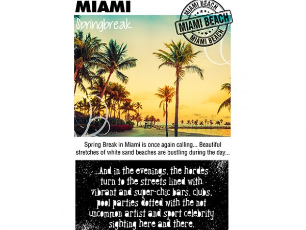 Miami spring break t-shirt design for sale