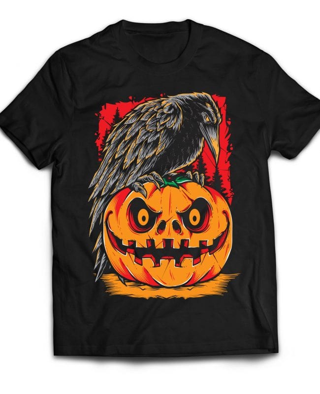 Raven t shirt designs for printful