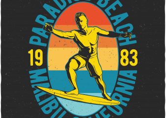 Paradise beach vector t shirt design artwork
