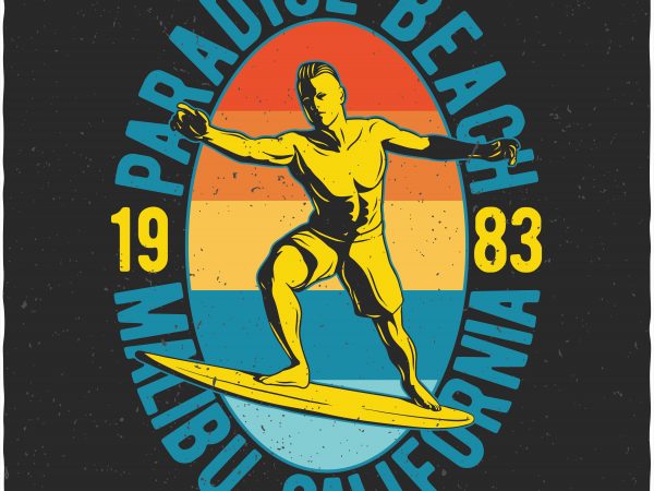 Paradise beach vector t shirt design artwork