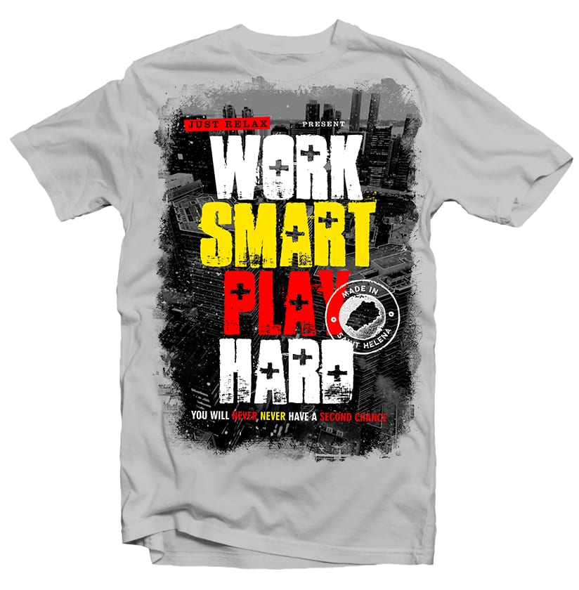 Work Smart Play Hard t-shirt designs for merch by amazon