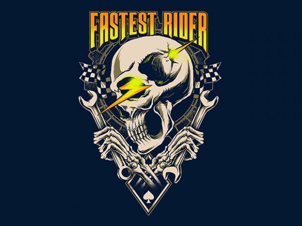 Fastest rider t shirt design png