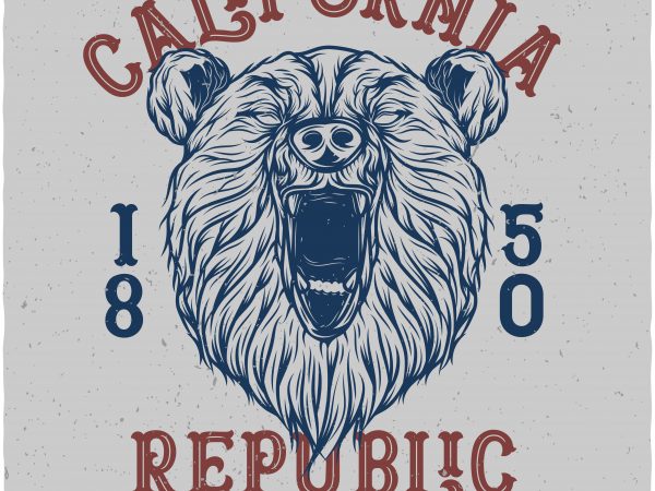 California republic. vector t-shirt design
