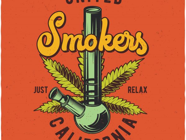 United smokers. vector t-shirt design