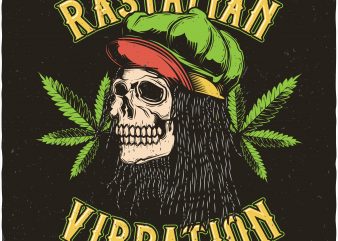 Rastaman vibration. Vector t-shirt design