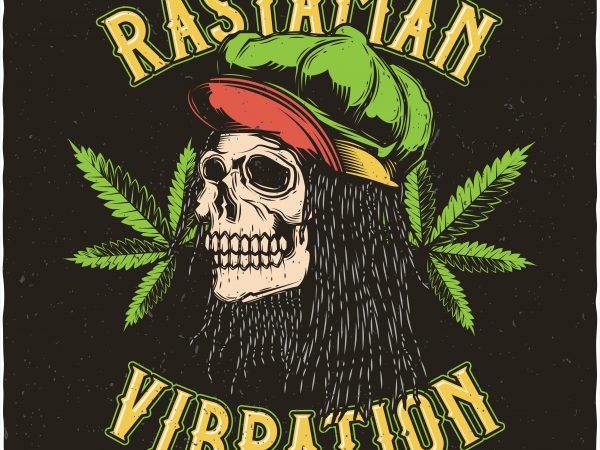 Rastaman vibration. vector t-shirt design
