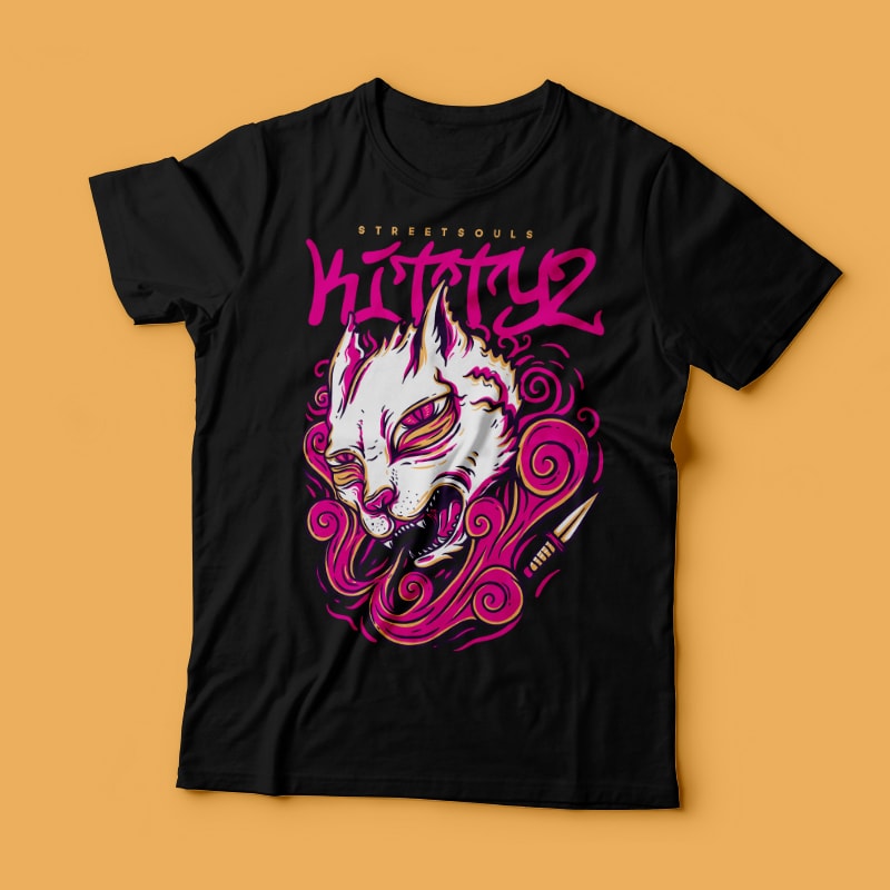 Kittyz tshirt design for merch by amazon