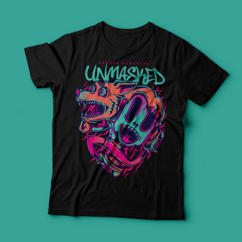 Unmasked t shirt designs for print on demand