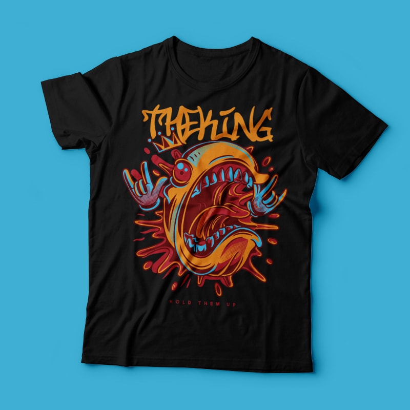 The King t shirt designs for print on demand