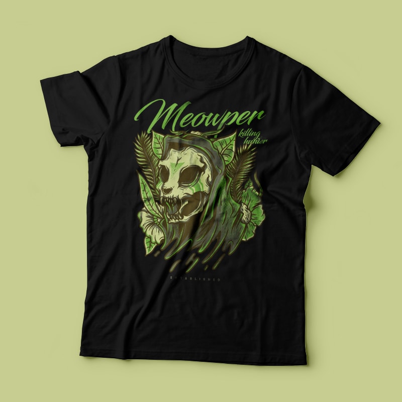 Meowper t shirt designs for merch teespring and printful