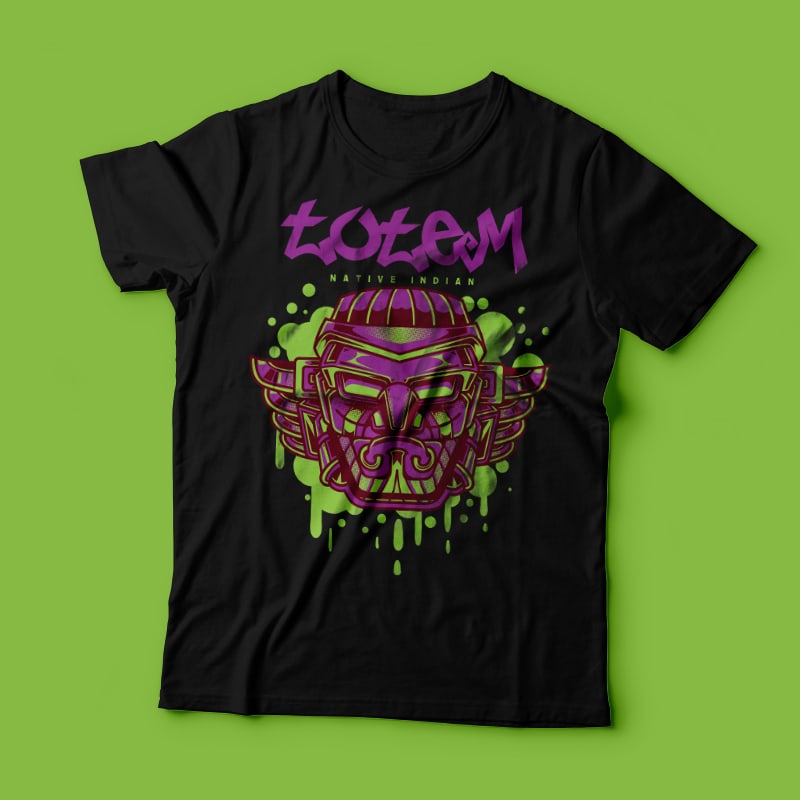 Totem t shirt designs for merch teespring and printful