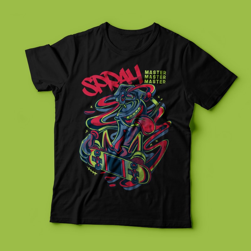 Spray Master t shirt design graphic