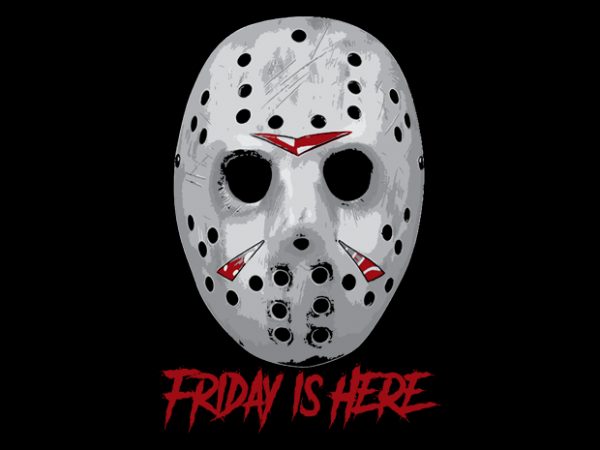 Jason mask tshirt design for sale