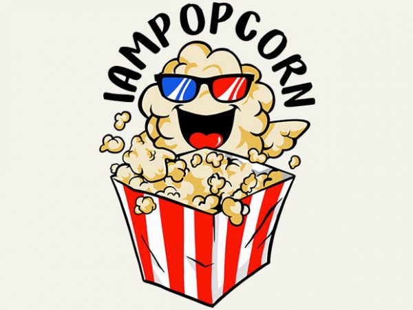 love popcorn vector shirt design