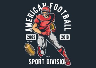 American Football vector t-shirt design for commercial use