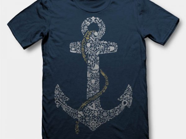 Anchor vector t-shirt design