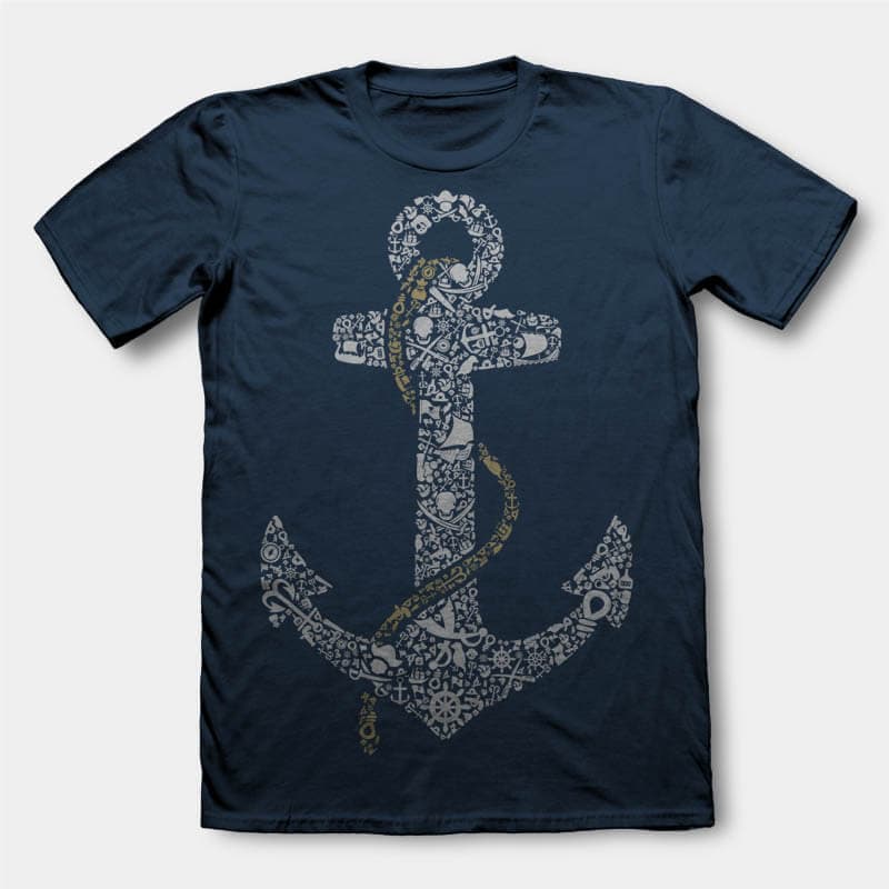 Anchor Vector t-shirt design t-shirt designs for merch by amazon