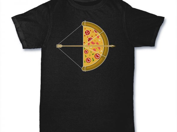 Arrow pizza tshirt design