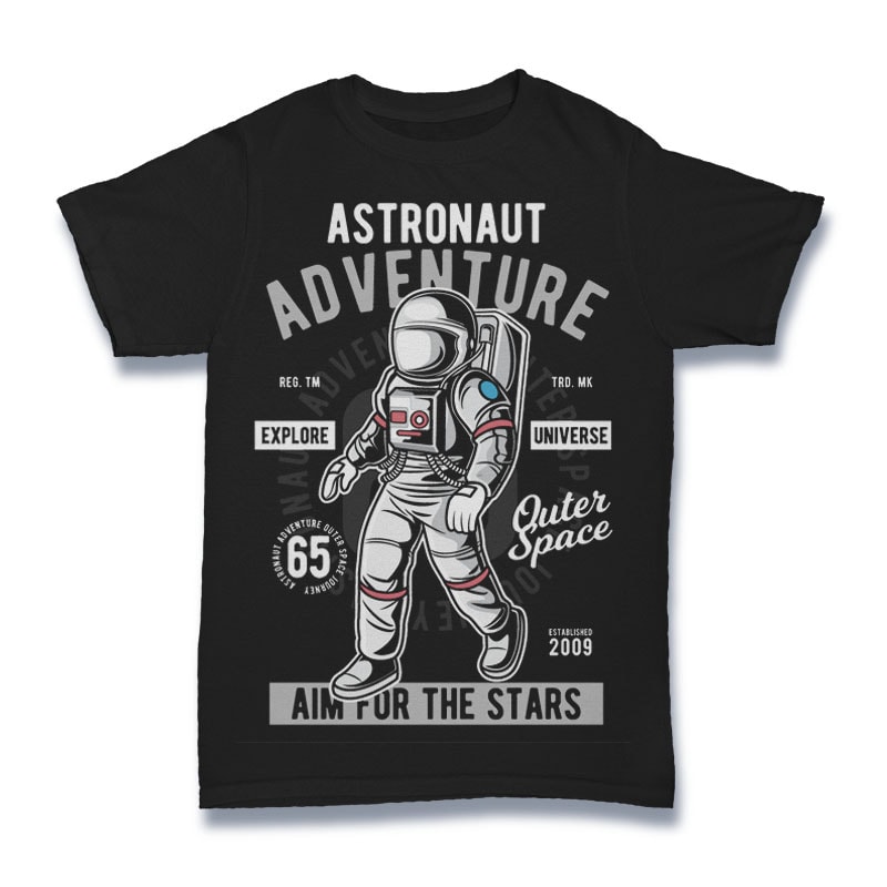 Astronaut Adventure vector t shirt design