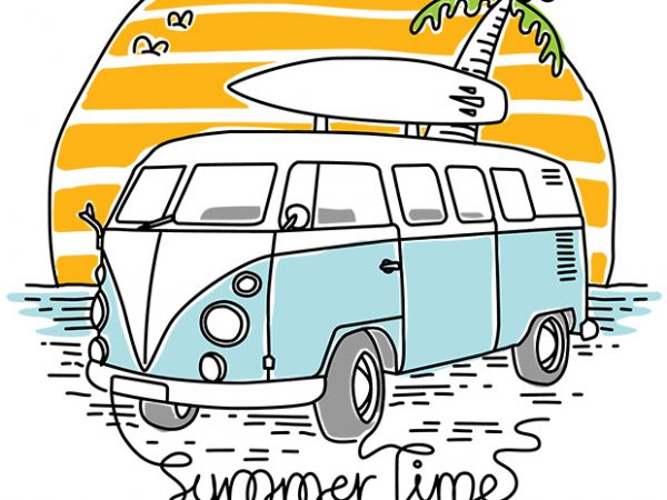 Summer time buy t shirt design artwork