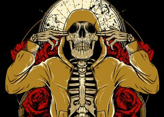 Hip Hop and Roses commercial use t-shirt design